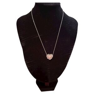 Dolly Parton x Kendra Scott Ari Heart Silver Short Pendant Necklace